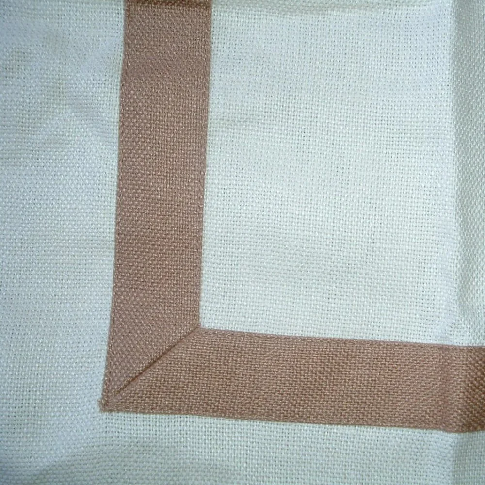 Pottery Barn linen tan ivory euro pillow sham lot 2 NWT 26 square patchwork set